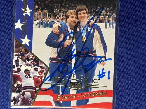 #15 Steve Janaszak signiert 1995 Signature Rookies Miracle on Ice 1980 Goldmedaille - Bild 6 von 11