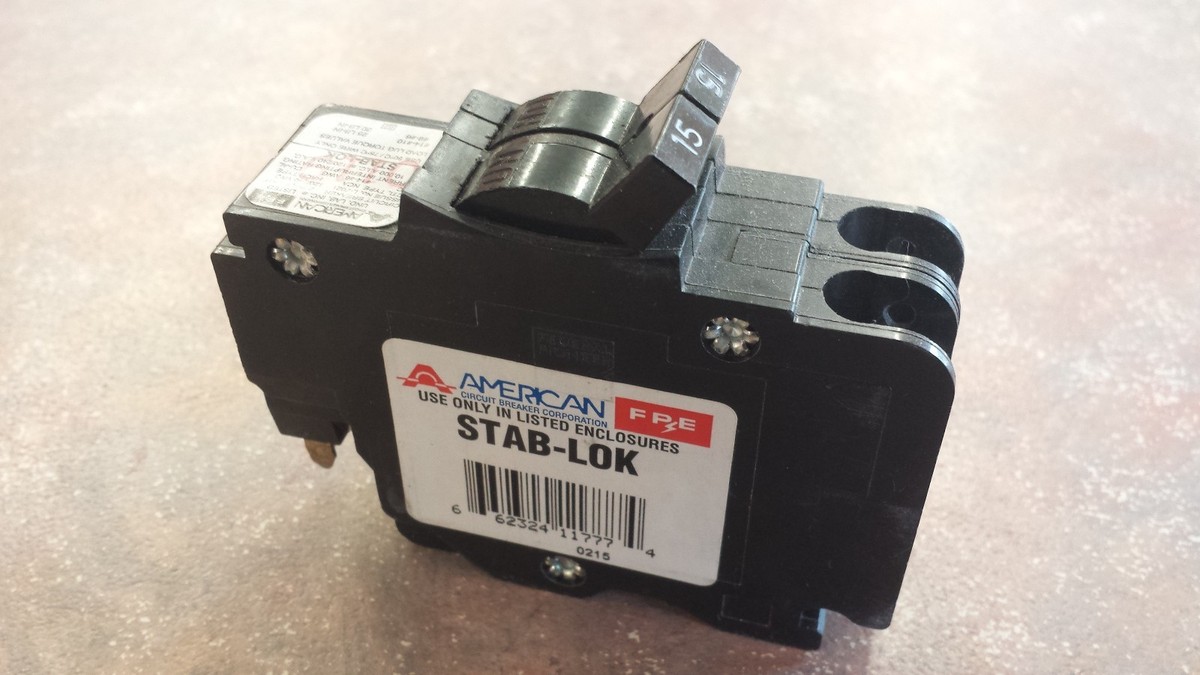 Interruttore Federal Pacific STAB-LOK NC215 15A 2 Poli &ndash; Usato Funzionante