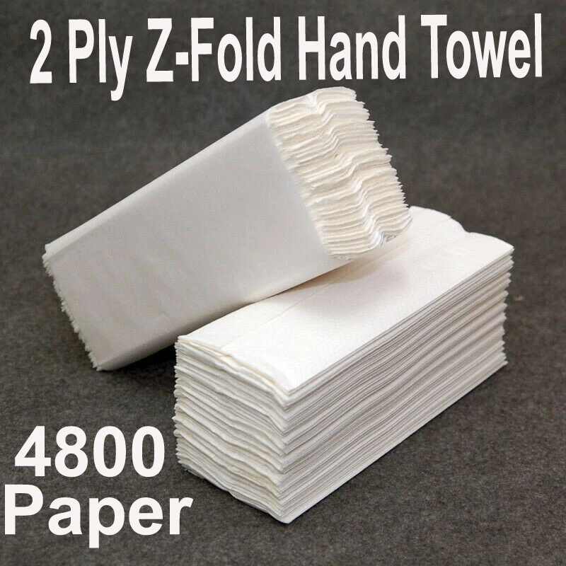 A406 4800 Paper Hand Towels Z fold tissues Multi Fold Premium Quality PACK 2 PLY