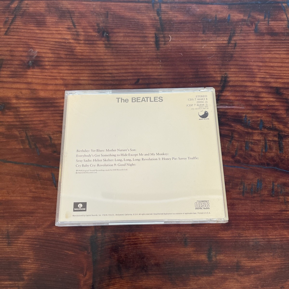 The Beatles White Album Rare Copy CDP 7 46443 & 46444 2