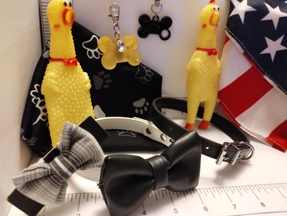Dog Lot*  Collars-Tags-Toys-Bow Ties & Bandannas (BUNDLE) - Image 2 of 4