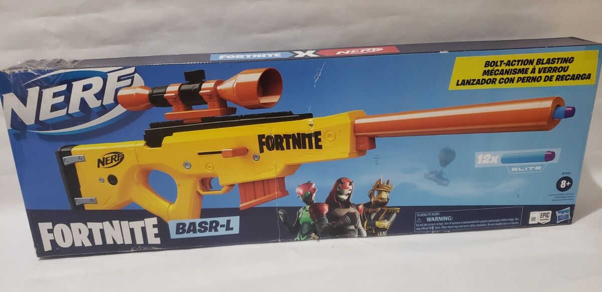 Nerf Fortnite Basr-L Bolt Action, Clip Fed Blaster -- Includes