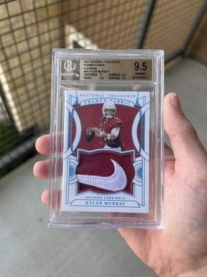 Panini 2021 National Treasures Framed Fabric 1/1 Kyler Murray Cardinals BGS 9.5 