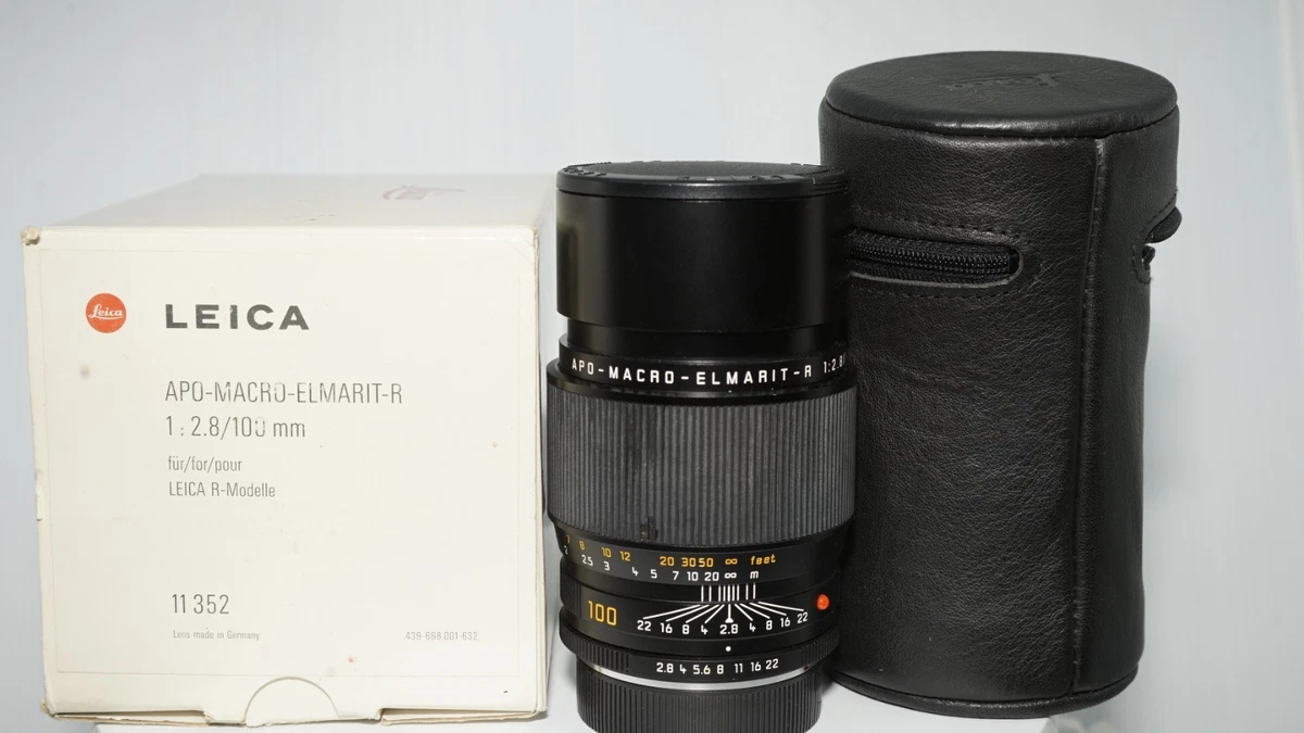 Leica APO-MACRO-ELMARIT-R 100mm Focal f/2.8 Camera Lenses for sale