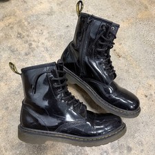 Dr. Martens 1460 Y Big Kid's Size 5 Womens 6 Black Patent Leather Boots