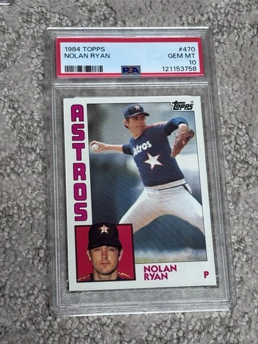 PSA 10 BASEBALL CARD 1984 TOPPS HOUSTON ASTROS NOLAN RYAN HOF