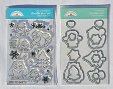 Doodlebug - WINTER WONDERLAND Stamp & Die Sets, New, Retired
