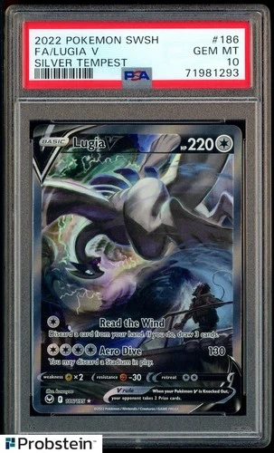 2022 Pokemon SWSH Silver Tempest #186 FA Lugia V PSA 10 GEM MINT