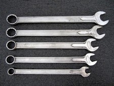 Vintage Indestro Duro-chrome 5pc Sae Combination Wrenches Usa