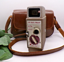 Vintage G.B. Bell & Howell 624 8mm Cine Camera + Leather Case + Instruction Book