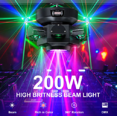 200W RGBW 4-IN-1 Arme Rotieren Laser Licht DJ Bühne Effekt Party Club Disco Licht