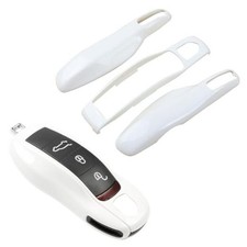 Key Fob Cover Compatible with Porsche Key Shell Key Fob Shell Replacement White