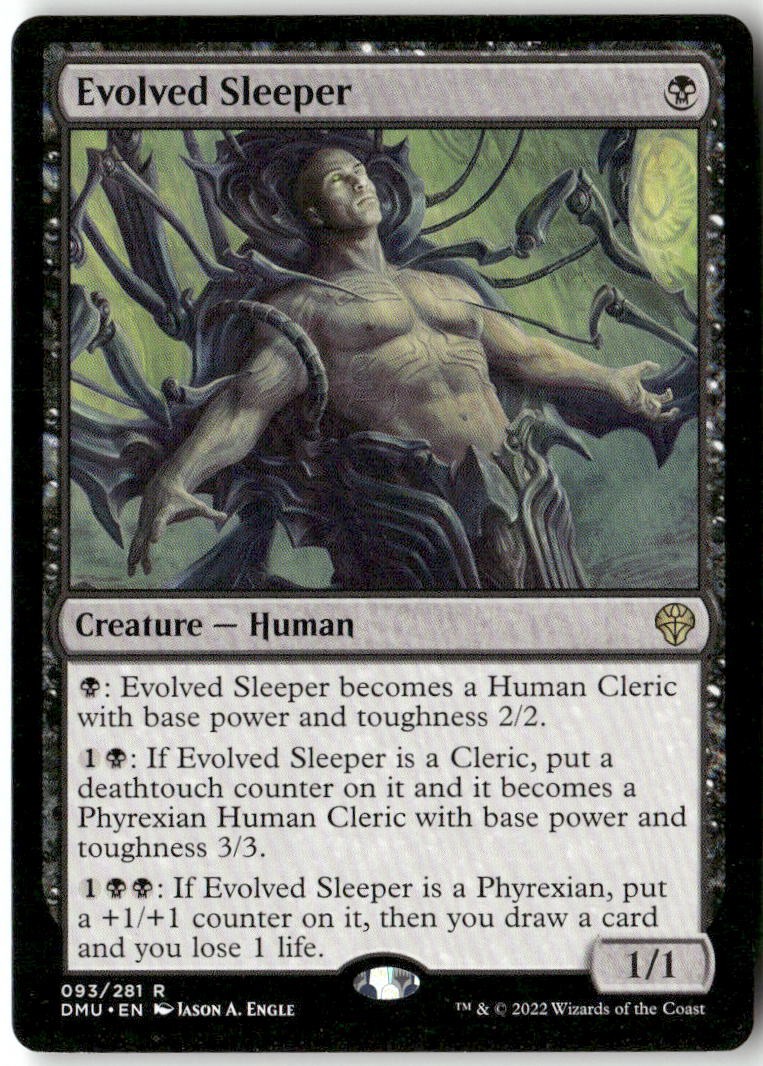 Evolved Sleeper 93 Rare Dominaria United Magic: The Gathering Moderately Played