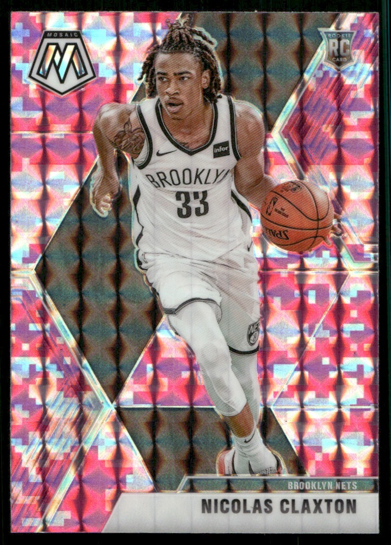 2019-20 Panini Mosaic Pink Camo Nicolas Claxton RC #236 *B*