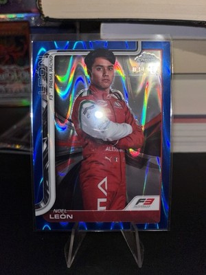Noel Leon Topps Chrome F1 2025 43 Blue Raywave Card 34/150 F3 Prema Racing