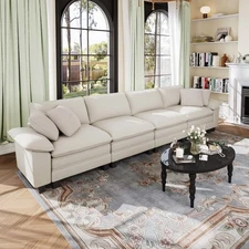 Sectional Sofa Set Chenille Cloud Couch Living Room Convertible Indoor Modular