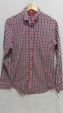 Camicia da uomo a quadri manica lunga Zara in cotone multicolore taglia M