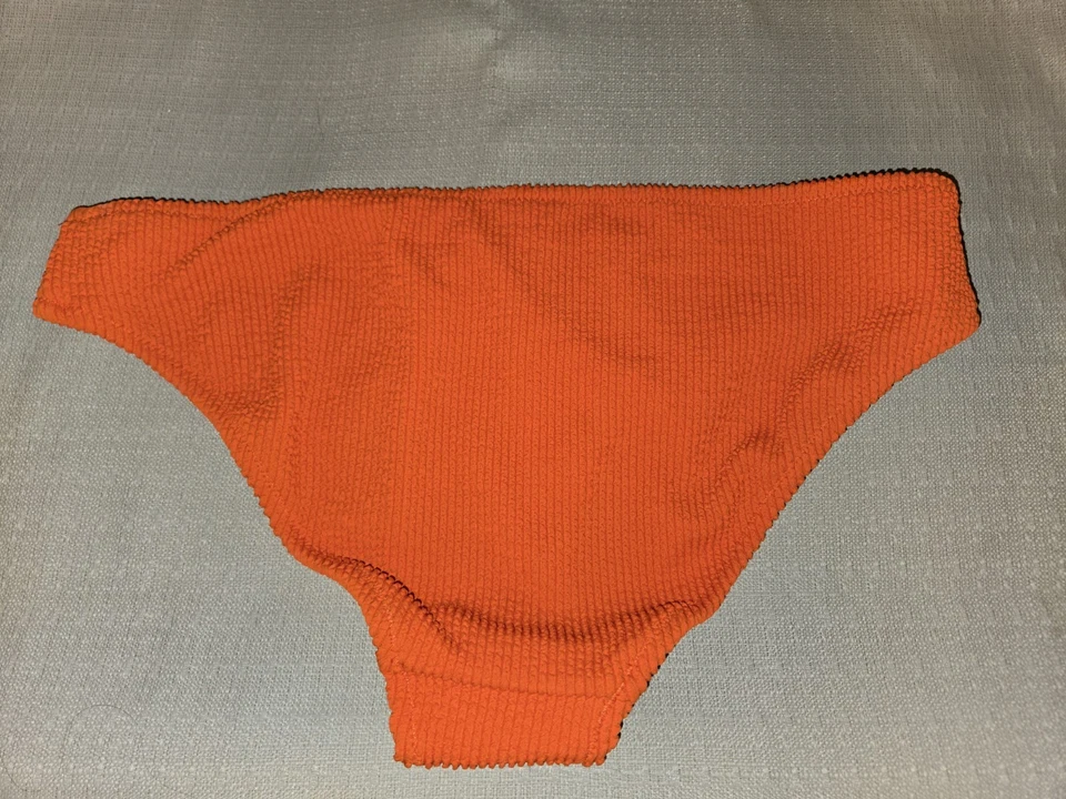 J Crew Bikini Bottom Womens Orange Size M  Textured Hipster Bottoms — 第 3/4 张图片
