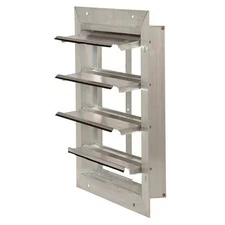 Dayton 53Dr16 12 In 17"H-W 5.75"L Aluminum Wall Fan Shutter, 14-1/2 In X 14-1/2