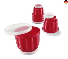 Küchenprofi Puddingförmchen , 6-er Set , Spülmaschinenfester Kunststoff , Rote P