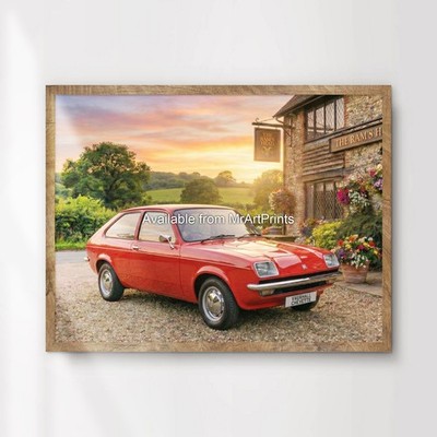 Vauxhall Chevette Auto Poster 70er Jahre Classic Kunstdruck Wandbild A4 A3 A2 A1