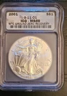 WTC Ground Zero Recovery ~ 2001 Silver Eagle ~ ICG ~ MS69 ~ World Trade Center