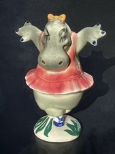 Rare Original Disney Fantasia Hyacinth Dancing Hippo Vernon Pottery 1940s Mint