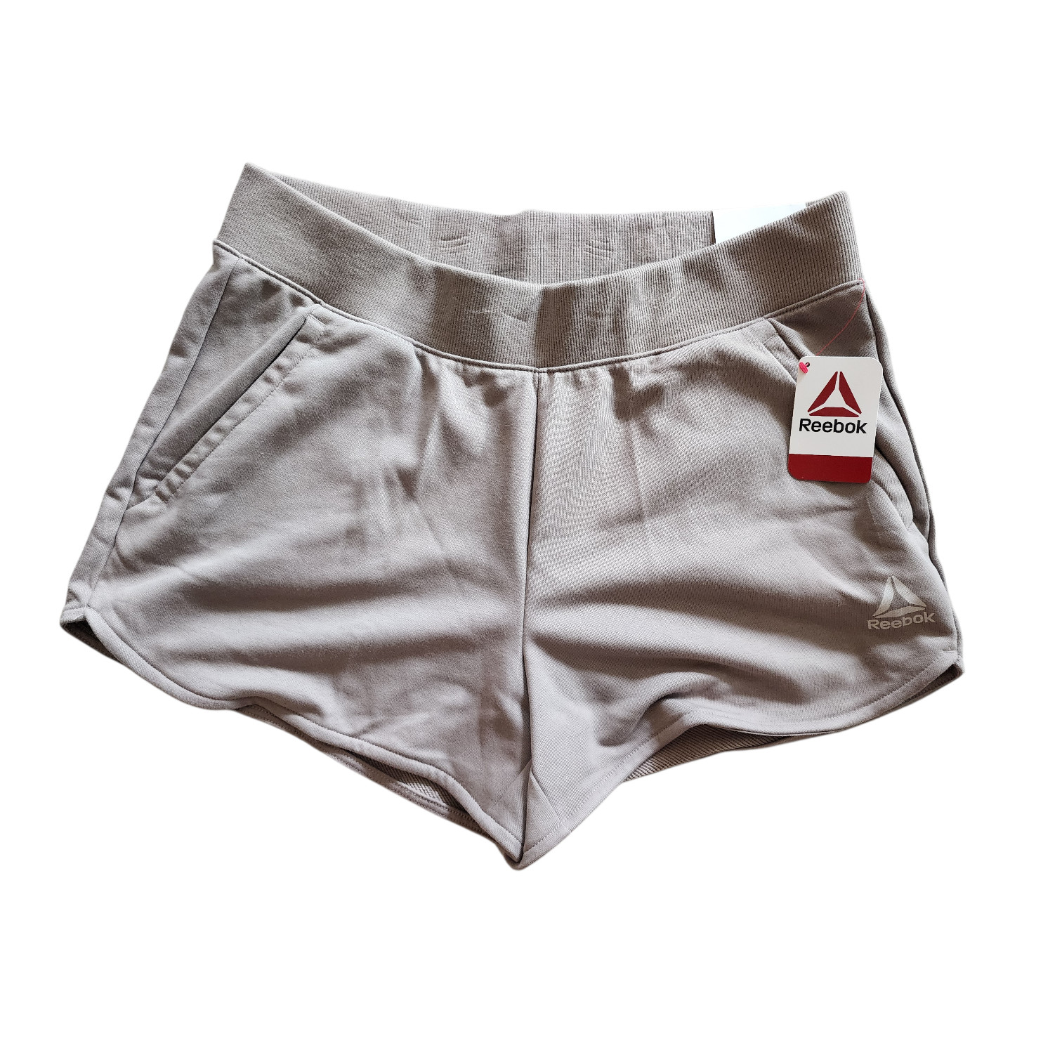 Reebok Women's Relaxed Athletic Brownish/Tan Shorts Size Large With Pockets NEW