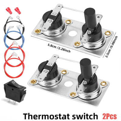 2Pcs Thermostat Water Heater Limit Switch Kit F Suburban 232306, 120V T-Stat US