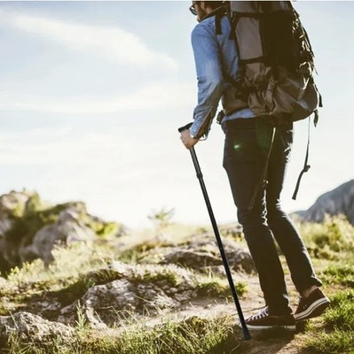 Portable Hiking Cane for Men & Women   Lightweight Walking Stick for Outdoor