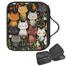 Crochet Hook Case Large Capacity Cat Knitting Needle Case Organizer for Vario...