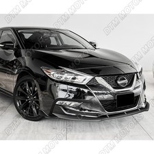 For 2016-2018 Nissan Maxima Gt-style Painted Black Front Bumper Body Spoiler Lip