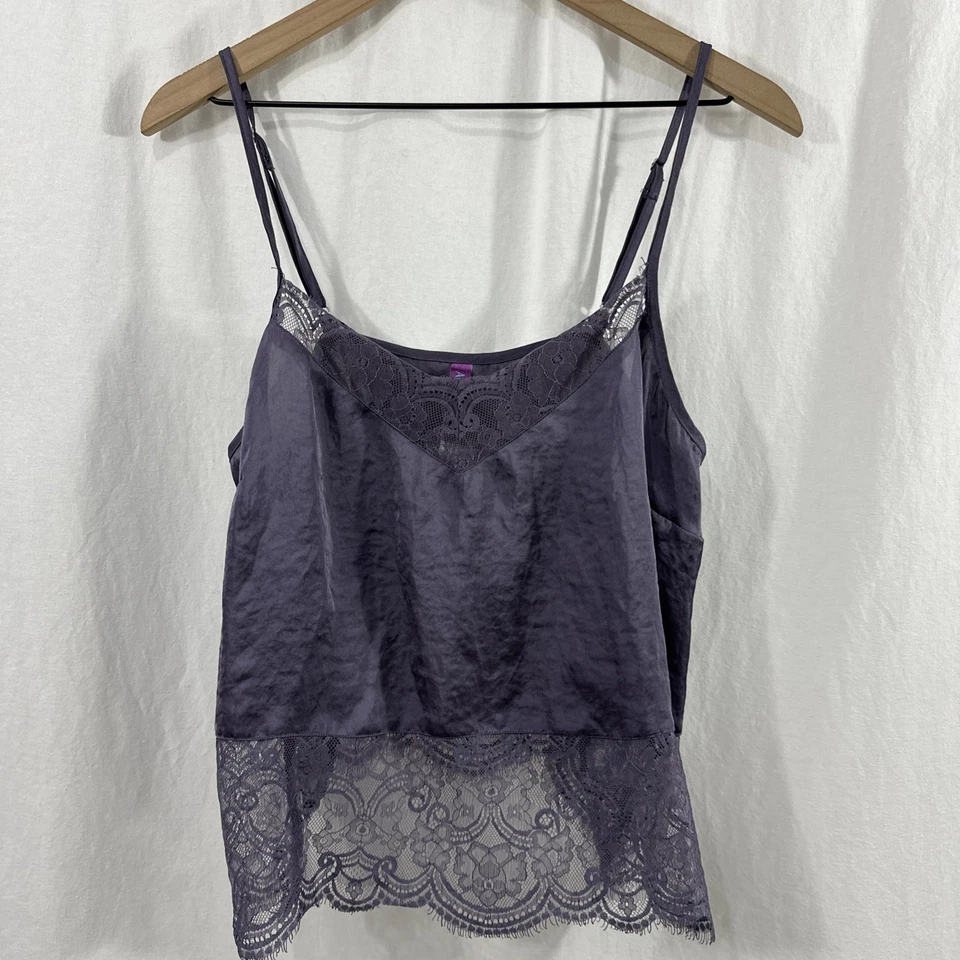 Adore Me Evlyn Purple Satin Lace Cami Short Set Intimate Womens Size L - Image 2 of 4