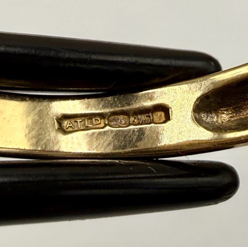 Vintage 9k Solid Yellow Gold Ruby Diamond Band Ri… - image 6