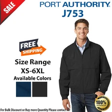 Port Authority Mens Long Sleeve 65/35 Poly/Cotton Classic Poplin Jacket J753