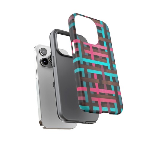Pink Cyan Birch Grid Phone Case for iPhone, Samsung Galaxy, Pixel - 第 71/240 張圖片