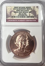 First Spouse Series (2015) Jacqueline Kennedy Medal First Releases NGC MS 65 RD