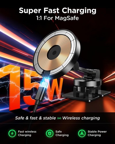 Für Magsafe Autohalterung 15W Handyhalterung Auto mit Ladefunktion - Bild 2 von 7