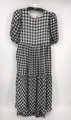 black and white plaid mini dress Free People - Laurel Plaid Mini Dress