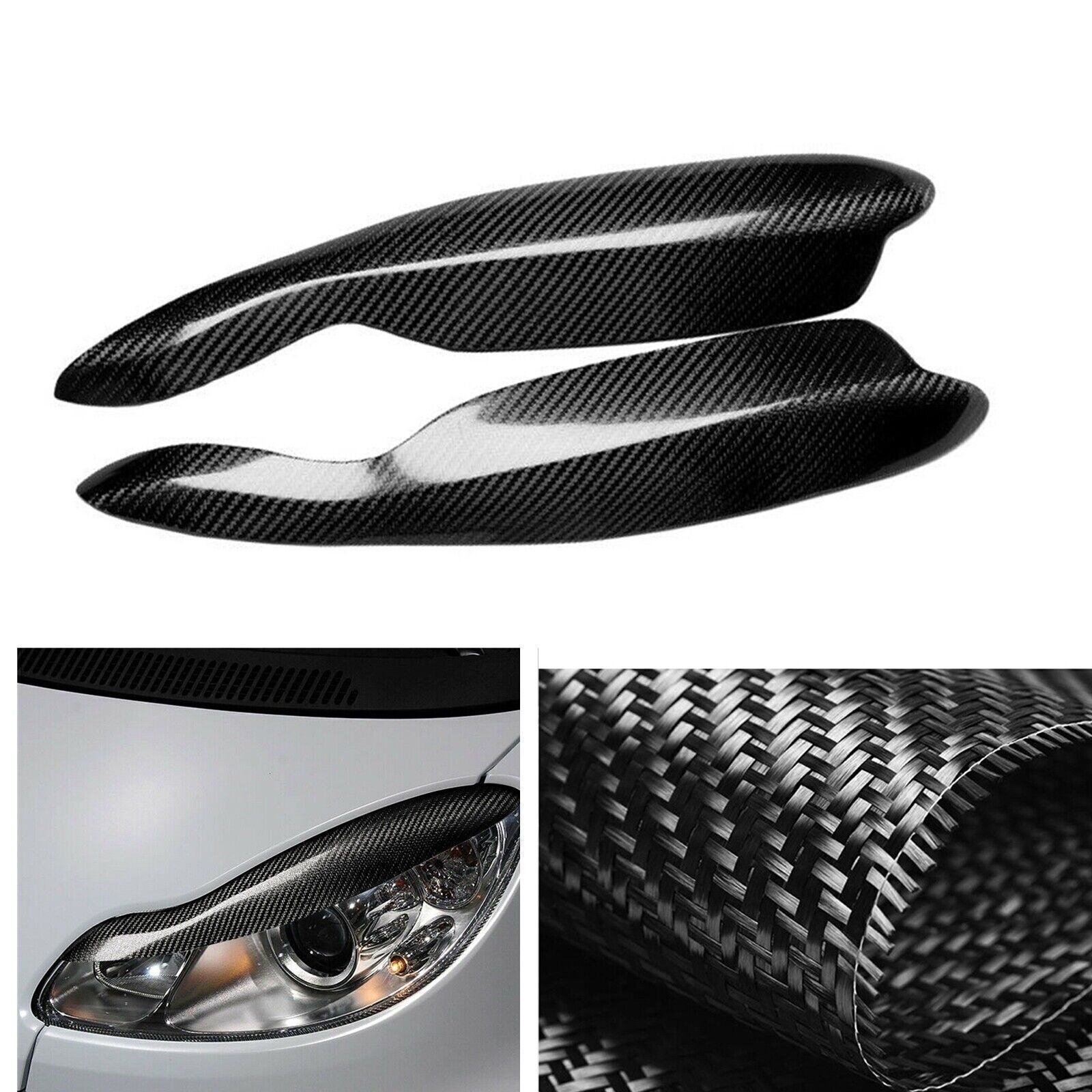 Mercedes-Benz SMART 2009-2014 Custom Headlight Eyebrows Eyelid Trim