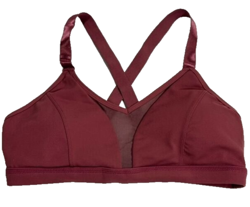 Sport-BH Damen Größe L Burgunderrot & Grau mit gekreuzten Trägern Nylon - Bild 1 von 5