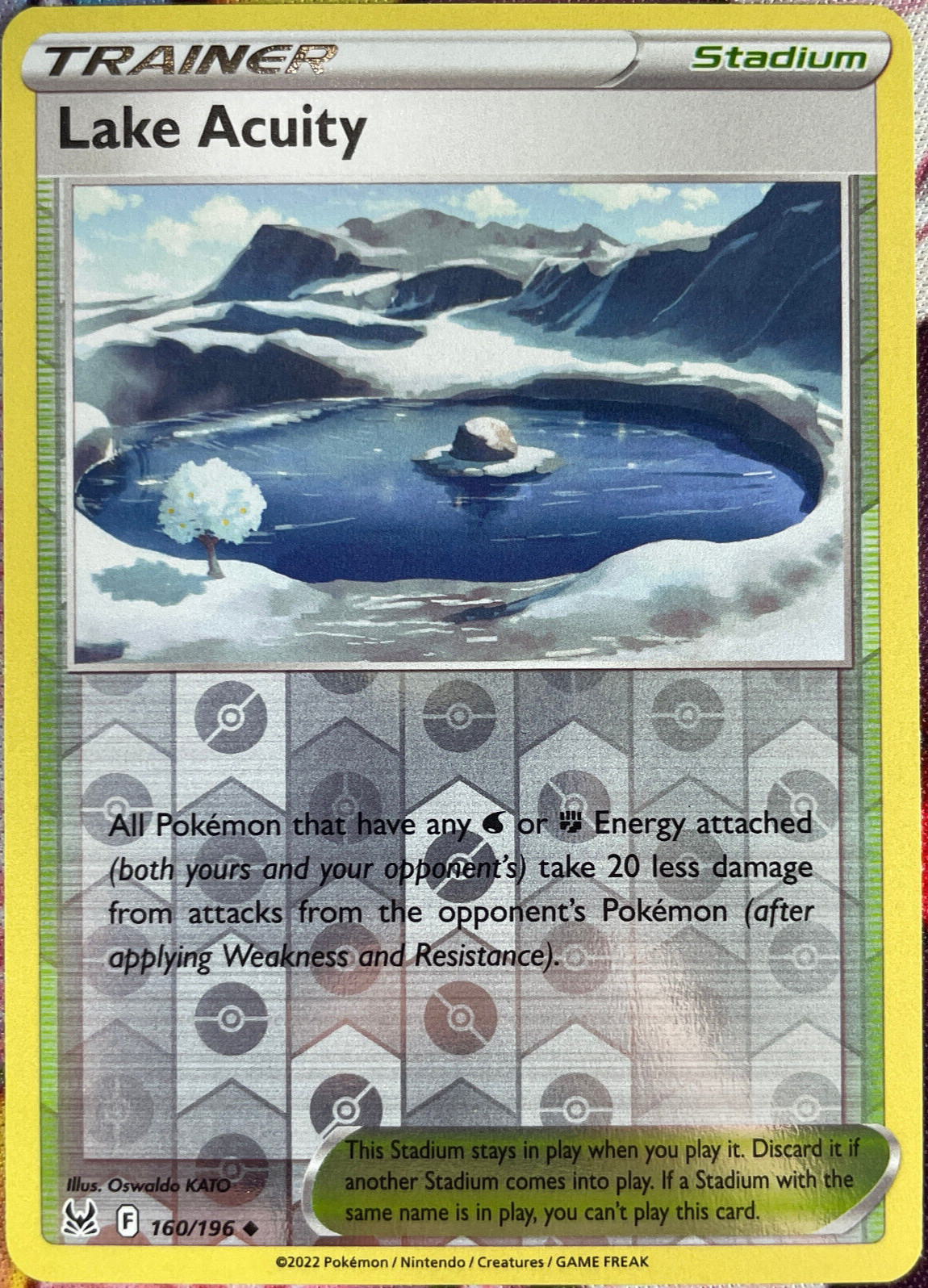 Lake Acuity Reverse Holo - 160/196 - Lost Origin Pokemon 2022