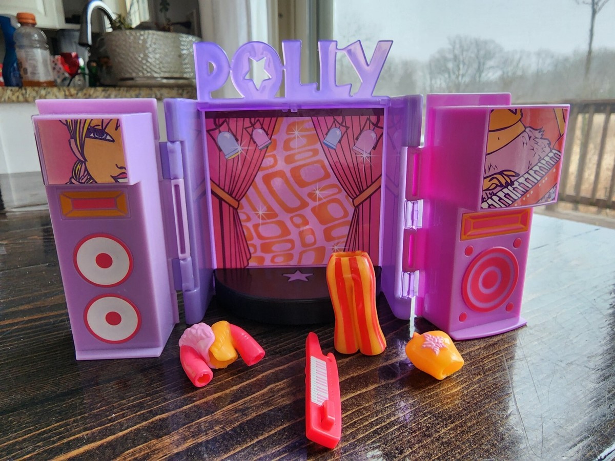 Mattel 2002 Polly Pocket Rock N Pop Concert Stage VINTAGE Set EUC