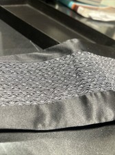 Serica Elite Italian Black  Gray Silk Cummerbund Rare Vintage New In Box Rare