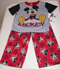 DISNEY Mickey Mouse Toddler Boys 2pc Shirt Pant MICKEY Pajama Set S :21MESLB ,4T