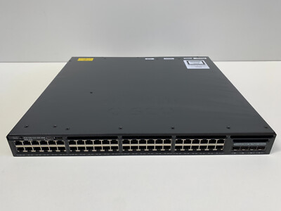 Cisco WS-C3650-48FQ-S + 2 x C3650-STACK. 90 TAGE GARANTIE. KOSTENLOSER UK-VERSAND