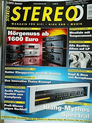 STEREO 1/13, CAMBRIDGE AZUR 651A,DENON PMA 2020 AE,ELOCTROCOMPANIET PI 2 D,AUDIO