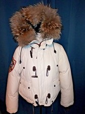 Dsquared Goose Down Raccoon Fur Jacket Parka Coat.massive Hood Trim.sz 42 Rare