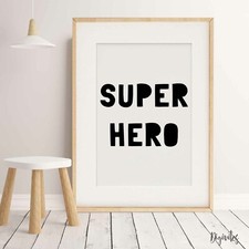 NURSERY BEDROOM CHILDREN'S WALL ART Batman superhero QUALITY art print