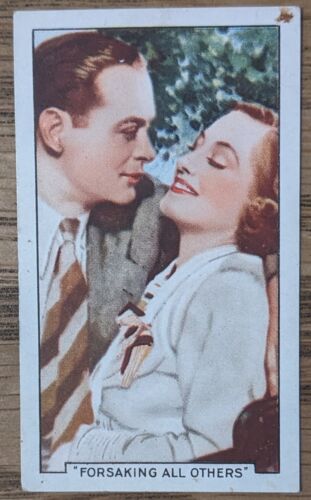 1935 Gallaher Film Scenes Cigarette Card Forsaking All Others Joan Crawford  - Foto 1 di 2